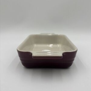 Le Creuset Fig/Purple 18cm Rectangle Stoneware Baking Casserole Dish Retired NWT